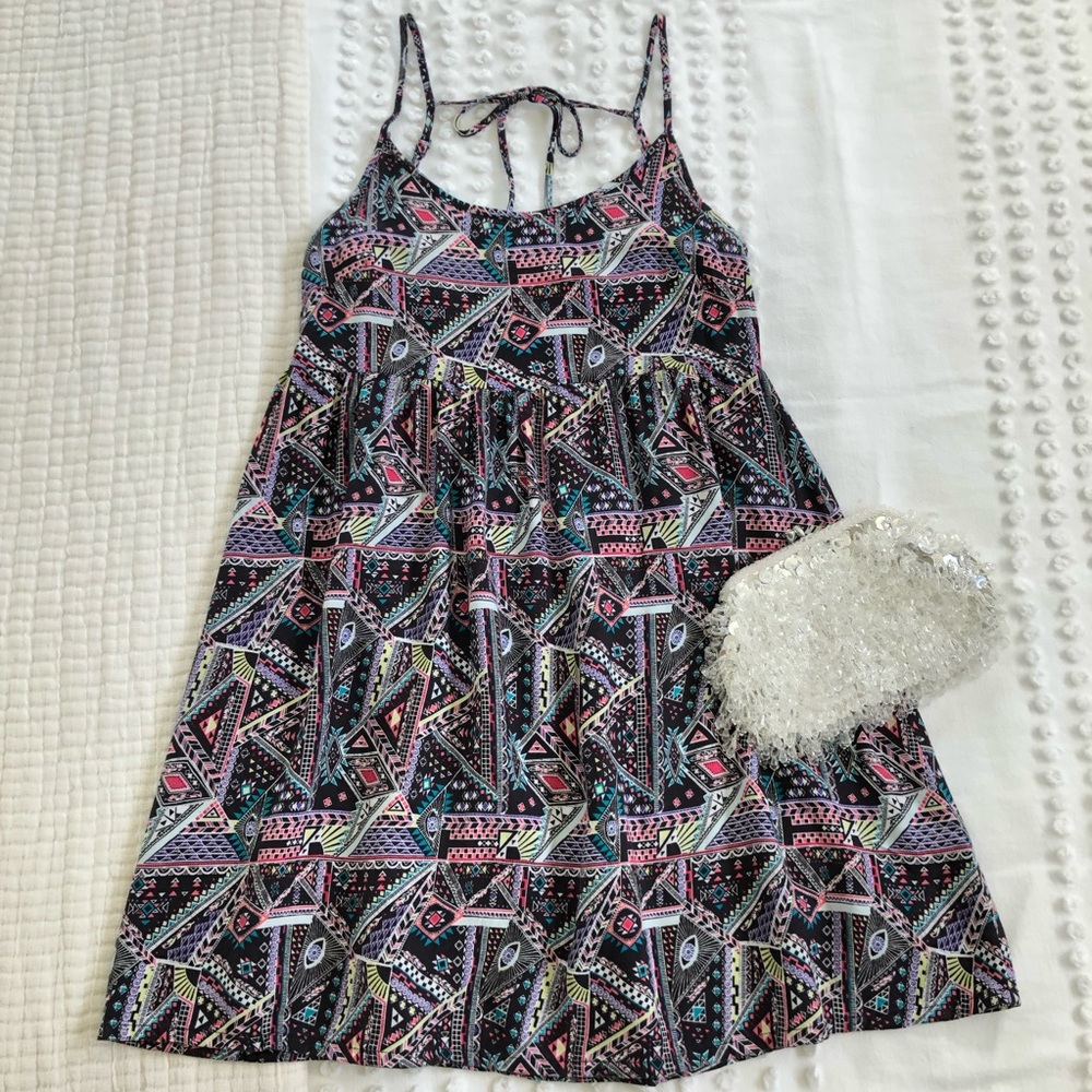 H&M Divided Geometric Mini Sun Dress Size 2